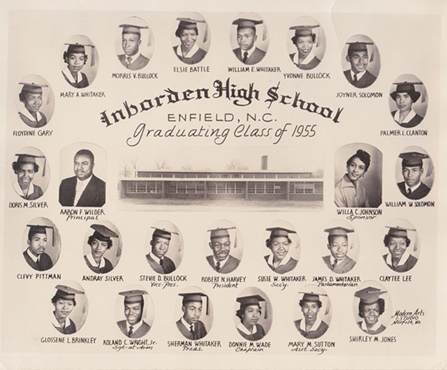 Inborden High School Graduating Class of 1955 class photo